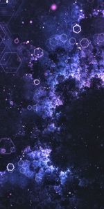 Glow,Particles,Hexagons,Honeycomb,Abstract