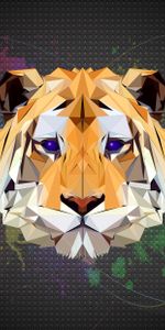 Graphics,Polygon,Tiger,Art,Vector