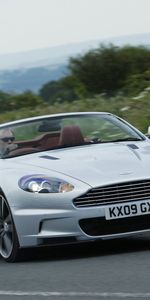 Grass,Cars,Front View,Dbs,2009,Trees,Aston Martin,Sports