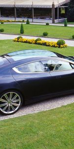 Herbe,Vue De Côté,Prototype De Voiture,Concept Car,2006,Rapide,Voitures,Le Noir,Aston Martin