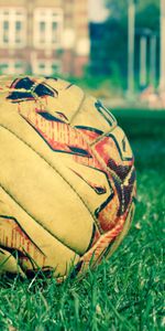 Herbe,Domaine,Champ,Ballon De Football,Pelouse,Sport,Football