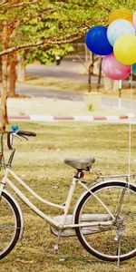 Herbe,Parc,Ballons À Air,Ballons,Le Parc,Bicyclette,Divers