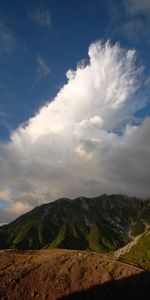 Grass,Mountains,Clouds,Vertex,Relief,Tops,Nature