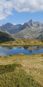 Grass,Mountains,Lake,Glade,Polyana,Nature,Landscape