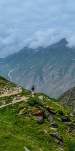 Grass,Mountains,Path,Trail,Nature,Canyon