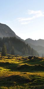 Grass,Relief,Country,Countryside,Macadam,Mountains,Crushed Stone,Nature,Road