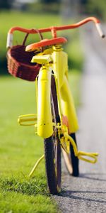 Grass,Shine,Light,Miscellanea,Miscellaneous,Road,Summer,Bicycle