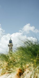 Grass,Sky,Building,Coast,Lighthouse,Nature