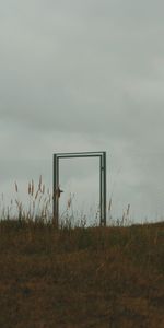 Grass,Sky,Fence,Gate,Wicket,Minimalism