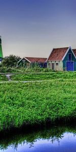 Grass,Sky,Mills,Cities,Mill,Hdr,Village