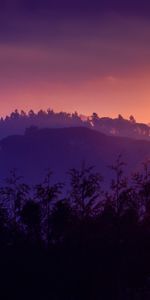 Grass,Sky,Mountains,Sunset,Nature,Sun