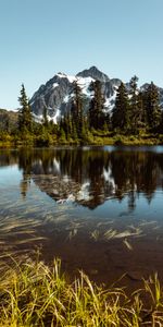 Grass,Snow,Snow Covered,Snowbound,Nature,Mountains,Lake