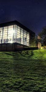 Herbe,Imeuble,Bâtiment,Villes,Etoiles,Nuit,Loger,Maison,Paysage