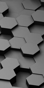 Grey,Volume,Honeycomb,3D