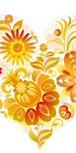 Heart,Flowers,Patterns,Vector