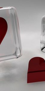 Verre,Peinture,Un Cœur,Des Peintures,Amour,Cœur,Cube