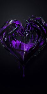 Heart,Plexus,Abstract,Violet,Purple