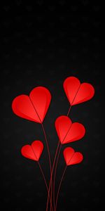 Hearts,Love,Black Background