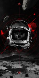 Helmet,Cosmonaut,Art,Skull