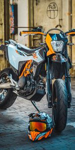 Ktm 690 Smc,Casque,Ktm,Motocyclette,Motocycliste,Moto