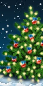 Holidays,New Year,Snow,Fir Trees,Winter,Background,Christmas Xmas