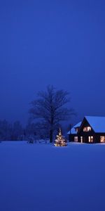 Holidays,New Year,Winter,Houses,Landscape,Snow,Christmas Xmas