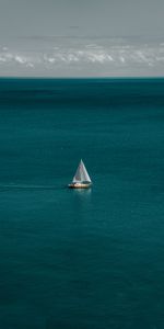 Voilier,Un Bateau,Minimalisme,Horizon,Bateau,Eau,Mer