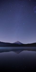 Horizon,Mountains,Starry Sky,Nature,Night