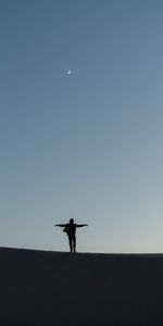 Horizon,Silhouette,Human,Nature,Sky,Person,Freedom