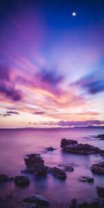 Horizonte,Naturaleza,Puesta Del Sol,Mar,Noche,España