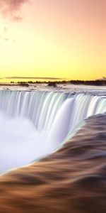 Horizon,Waterfall,Flow,Stream,Nature,Water