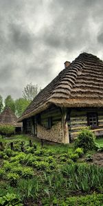 House,Nature,Clouds,Vegetable Garden,Garden