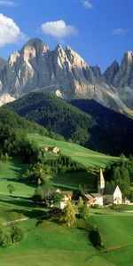 Houses,Mountains,Landscape