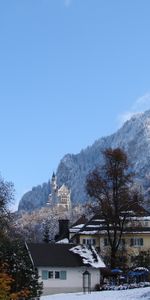 Houses,Mountains,Landscape,Castles