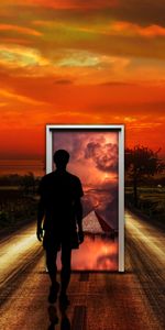 Humano,Persona,La Puerta,Una Puerta,Imaginación,Surrealismo,Fantasía