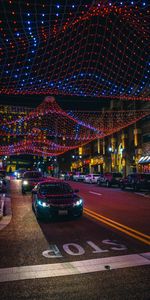 Coches,Ciudad Nocturna,Iluminación,Luces,Ciudad De Noche,Calle,Carros