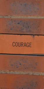 Inscription,Word,Courage,Words,Brick,Text