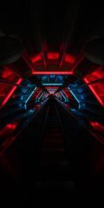 Ladder,Tunnel,Stairs,Glow,Dark,Neon