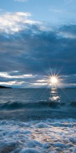 Lake,Baikal,Nature,Surf,Sunset