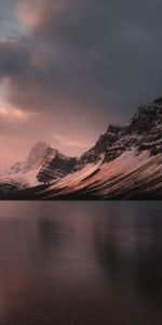 Crépuscule,Lac,Montagnes,Coucher De Soleil,Nature,Paysage