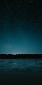 Lake,Night,Starry Sky,Dark