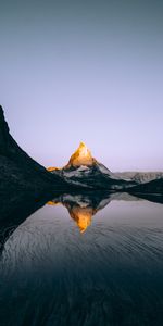 Lake,Reflection,Rise,Alps,Riffelsee,Mountains,Nature,Switzerland,Sunrise