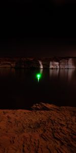 Noche,Cañón,Brillar,Luz,Lago,Reflexión,Oscuro