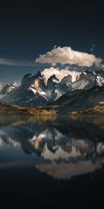 Montañas,Lago,Parque Nacional,Chile,Torres Del Pino,Torres Del Paine,Naturaleza,Reflexión