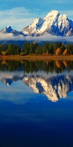 Montañas,Lago,Wyoming,Naturaleza,Reflexión,Estados Unidos,Ee Uu