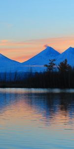 Lake,Rise,Morning,Nature,Mountains,Sunrise,Landscape