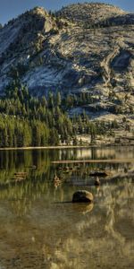 Lago,Stones,Montañas,Naturaleza,Árboles,Paisaje