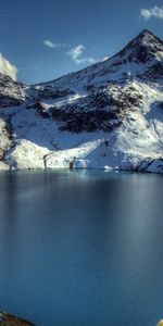 Lake,Vertex,Mountains,Nature,Tops,Snow