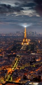 Paris,Villes,Nuit,Tour Eiffel,Paysage