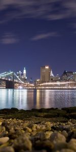 Rivières,Villes,Nuit,Bridges,Paysage